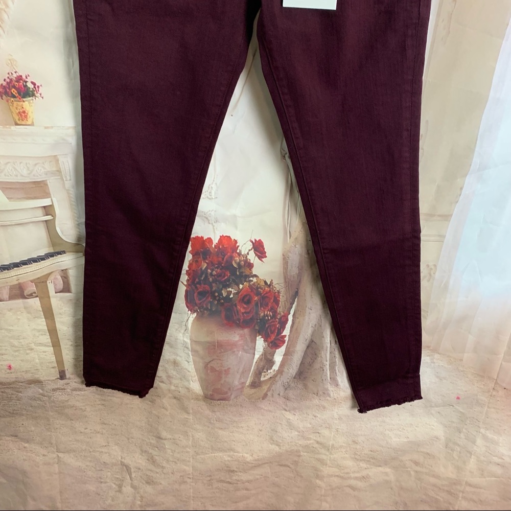 NEW FRAME Raw Hem Skinny Mahogany Jeans - Picture 4 of 9